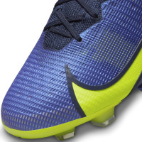 Nike Mercurial Vapor 14 Elite Gazon Naturel Chaussures de Foot (FG) Bleu Jaune Noir