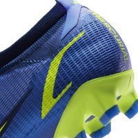 Nike Mercurial Vapor 14 Pro Gazon Naturel Chaussures de Foot (FG) Bleu Jaune Noir