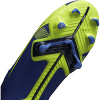 Nike Mercurial Vapor 14 Academy Gazon Naturel Gazon Artificiel Chaussures de Foot (MG) Enfants Bleu Violet Jaune Noir