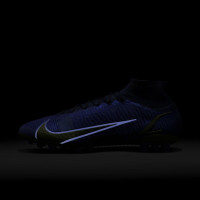 Nike Mercurial Superfly 8 Elite Gazon Artificiel Chaussures de Foot (AG) Bleu Jaune Noir