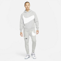 Nike Sportswear Tech Fleece Sweat à Capuche Hoodie Swoosh Gris Blanc