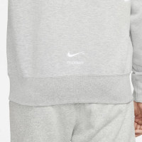 Nike Sportswear Tech Fleece Sweat à Capuche Hoodie Swoosh Gris Blanc
