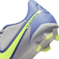 Nike Tiempo Legend 9 Academy Gazon Naturel Gazon Artificiel Chaussures de Foot (MG) Enfants Gris Jaune Mauve