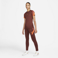 Pantalon d'entraînement Nike Dri-Fit Strike 21 pour femme Marron Rouge Orange