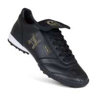 Chaussures de football Cruyff Retro Turf (TF) noires dorées