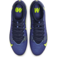 Nike Mercurial Superfly 8 Pro Gazon Naturel Chaussures de Foot (FG) Bleu Violet Jaune Noir