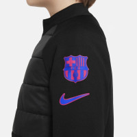 Nike FC Barcelone Therma Academy Pro Drill Haut d'Entraînement 2021-2022 Enfants Noir Rose Bleu