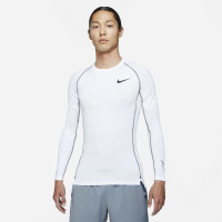 Nike Pro Dri-FIT Ondershirt Lange Mouwen Wit