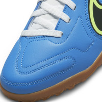 Nike Tiempo Legend 9 Club Turf Chaussures de Foot (TF) Enfants Bleu Noir Lime