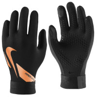 Gants Nike Academy Hyperwarm pour enfants, noir et orange