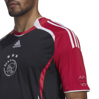 adidas Ajax Maillot de Football 2021-2022 Noir Rouge Blanc