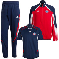 adidas Bayern München Teamgeist Set 2021-2022 Rood Donkerblauw