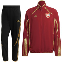 adidas Arsenal Woven Trainingspak 2021 2022 Bordeauxrood Zwart