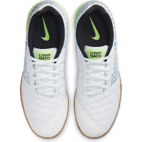 Nike LunarGato II Chaussures de Foot en salle (IN) Blanc Bleu Clair Lime Noir