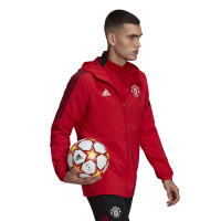adidas Manchester United Présentation Survêtement 2021-2022 Rouge Noir
