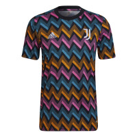adidas Juventus Pre-Match Trainingsshirt 2021-2022 Zwart Roze Oranje Blauw