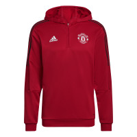 adidas Manchester United Track Sweat à Capuche Hoodie 2021-2022 Rouge