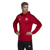 adidas Manchester United Track Sweat à Capuche Hoodie 2021-2022 Rouge