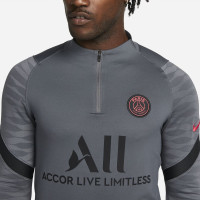 Nike Paris Saint Germain Strike Drill Haut d'Entraînement 2021-2022 Gris Foncé Noir Rouge