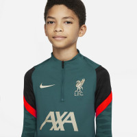 Nike Liverpool Strike Drill Haut d'Entraînement 2021-2022 Enfants Vert Foncé Noir Rouge