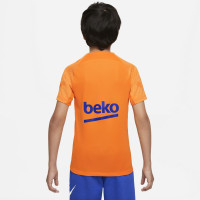 Nike FC Barcelone Strike Maillot d'Entraînement 2021-2022 Enfants Orange Bleu Foncé