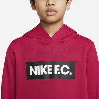 Nike F.C. Libero Hoodie Trainingspak Kids Felrood Zwart