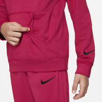 Nike F.C. Libero Hoodie Survêtement Enfants Rouge Vif Noir