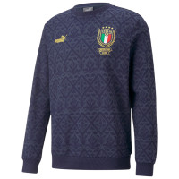 PUMA Italie Graphic Winner Crew Sweater Sweat Bleu Foncé