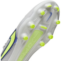 Nike Tiempo Legend 9 Pro Gazon Naturel Chaussures de Foot (FG) Gris Jaune Mauve