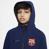 Nike FC Barcelone Tech Fleece Survêtement 2021-2022 Enfants Bleu Foncé Noir