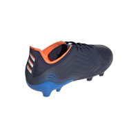 adidas Copa Sense.1 Gazon Naturel Chaussures de Foot (FG) Enfants Bleu Foncé Blanc
