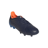 adidas Copa Sense.1 Gazon Naturel Chaussures de Foot (FG) Enfants Bleu Foncé Blanc