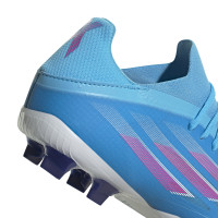 adidas X Speedflow.2 Gazon Naturel Chaussures de Foot (FG) Bleu Rose Blanc