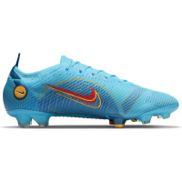 Nike Mercurial Vapor 14 Elite Gazon Naturel Chaussures de Foot (FG) Bleu Orange