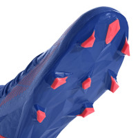 adidas Predator Edge.3 Chaussures de Foot Gazon Naturel (FG) Bleu Rouge