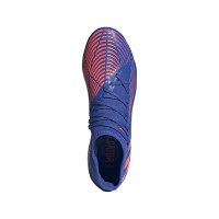 adidas Predator Edge.3 Gazon Naturel Gazon Artificiel Chaussures de Foot (FG) Bleu Rouge