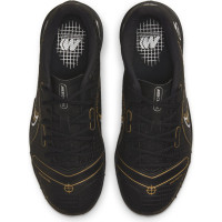 Nike Mercurial Vapor 14 Academy Turf Chaussures de Foot (TF) Enfants Noir Gris Foncé Or