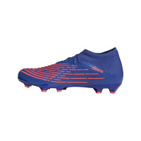 adidas Predator Edge.2 Gazon Naturel Chaussures de Foot (FG) Bleu Rouge