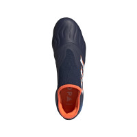 adidas Copa Sense.3 Sans Lacets Gazon Naturel Chaussures de Foot (FG) Donkerblauw Wit