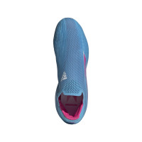 adidas X Speedflow+ Gras Voetbalschoenen (FG) Kids Blauw Roze Wit