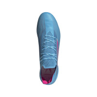 adidas X Speedflow.1 Gazon Naturel Chaussures de Foot (FG) Bleu Rose Blanc