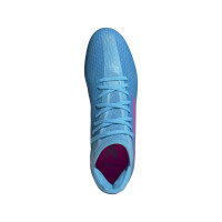 adidas X Speedflow.3 Gazon Naturel Chaussures de Foot (FG) Bleu Rose Blanc