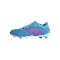 adidas X Speedflow.3 Gras Voetbalschoenen (FG) Kids Blauw Roze Wit