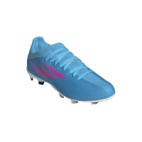 adidas X Speedflow.3 Gras Voetbalschoenen (FG) Kids Blauw Roze Wit