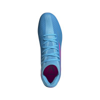 adidas X Speedflow.3 Gazon Naturel Gazon Artificiel Chaussures de Foot (MG) Bleu Rose Blanc