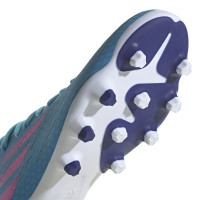 adidas X Speedflow.3 Gazon Naturel Gazon Artificiel Chaussures de Foot (MG) Bleu Rose Blanc