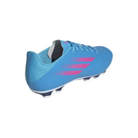 adidas X Speedflow.4 Gras / Kunstgras Voetbalschoenen (FxG) Blauw Roze Wit