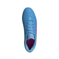 adidas X Speedflow.4 Gazon Naturel Gazon Artificiel Chaussures de Foot (FxG) Bleu Rose Blanc