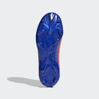adidas Predator Edge+ Gazon Naturel Chaussures de Foot (FG) Enfants Bleu Rouge