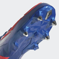 adidas Predator Edge.1 Crampons Vissés Chaussures de Foot (SG) Bleu Rouge